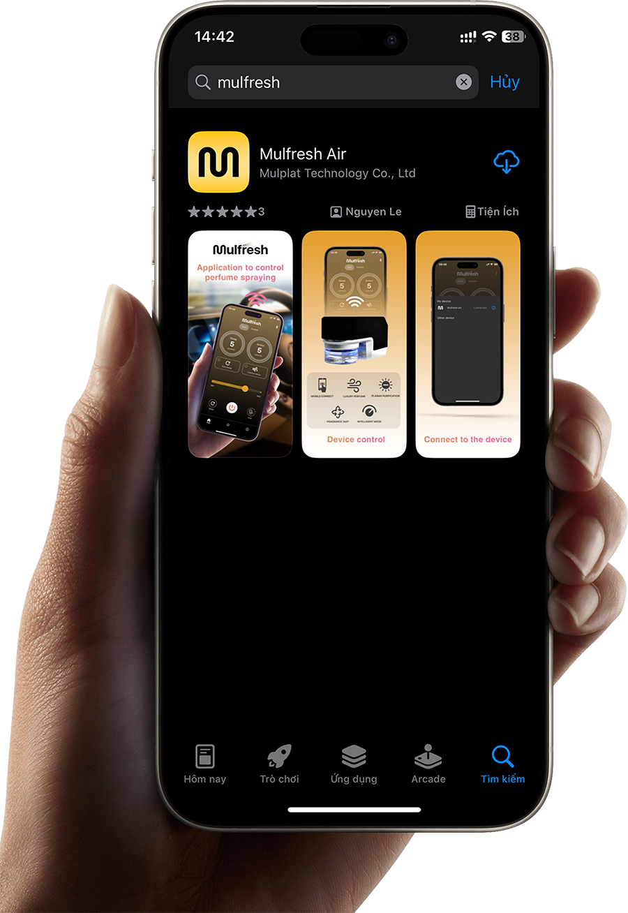 Tải Mulfresh Air từ AppStore hoặc CHPlay